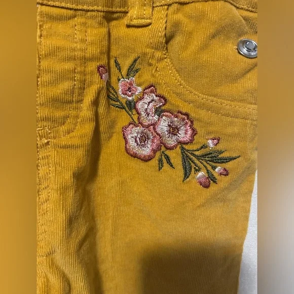 No Brand Girls Boho mustard overalls